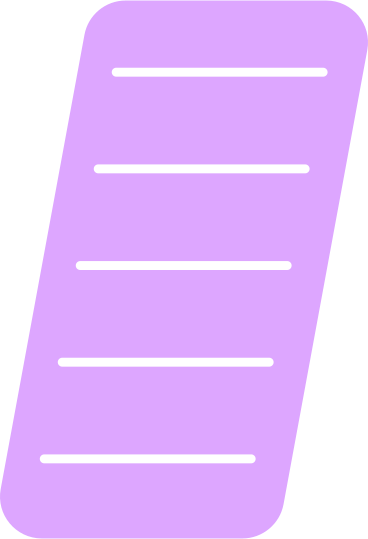 Наклонный лист с линиями и закругленными углами в PNG, SVG