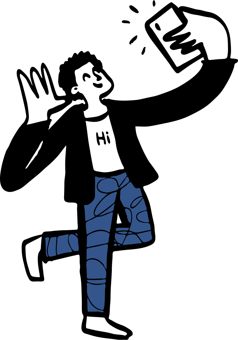 Illustration clipart Selfie aux formats PNG, SVG