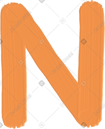 orange letter n PNG, SVG