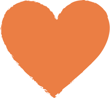 Оранжевое сердце в PNG, SVG