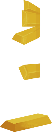 gold bars Illustration in PNG, SVG