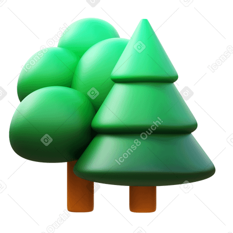 3D forest PNG, SVG