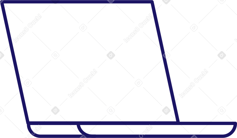 open white laptop Illustration in PNG, SVG