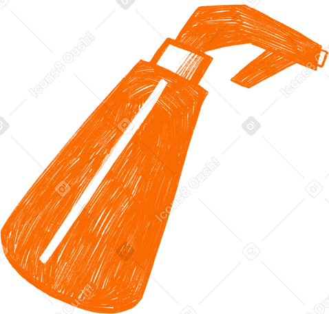 orange spray bottle PNG, SVG