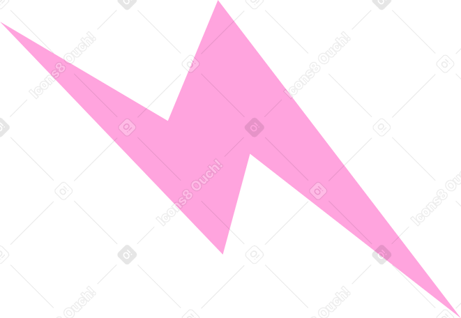 Розовая молния в PNG, SVG