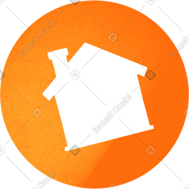 Orange home icon PNG, SVG