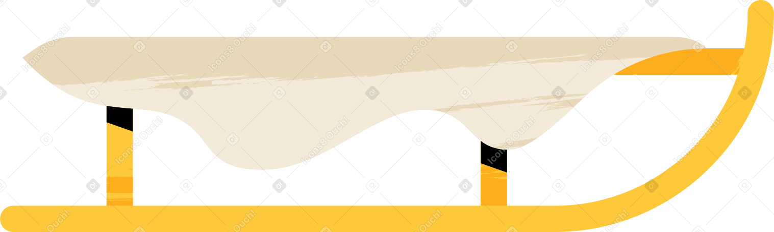 sled Illustration in PNG, SVG