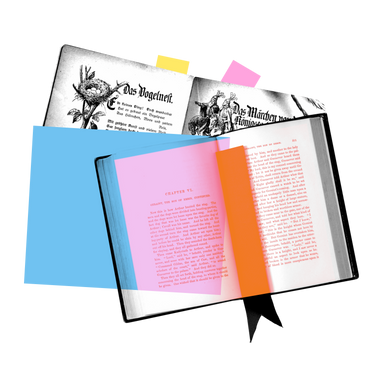 Pile of books with bookmarks PNG, SVG