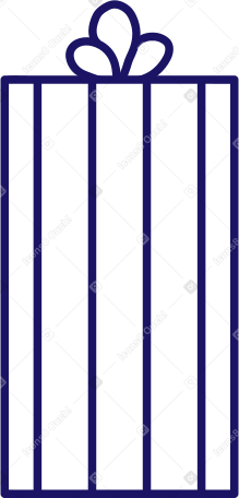 striped gift box Illustration in PNG, SVG