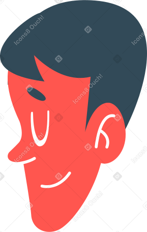 boy's head Illustration in PNG, SVG
