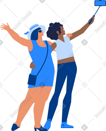 几个女孩一起自拍 PNG, SVG