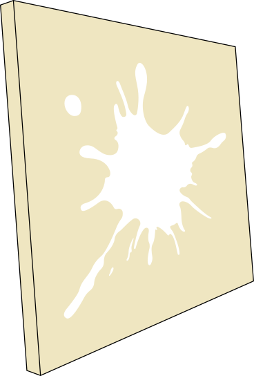 Lienzo con mancha blanca PNG, SVG