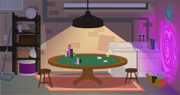 casino in a basement laundry PNG, SVG