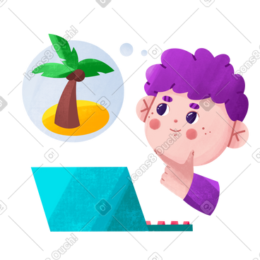 工作和梦想假期的年轻人 PNG, SVG