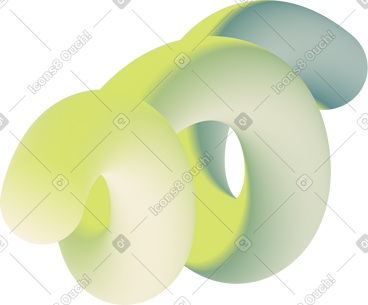 Green curved shape PNG, SVG