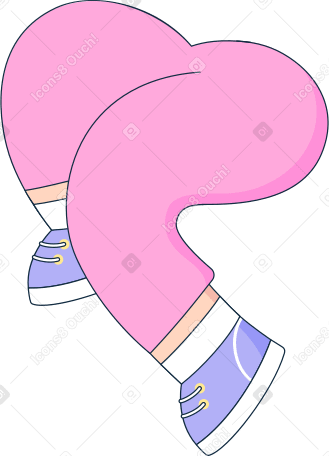 핑크색 바지를 입은 다리 PNG, SVG
