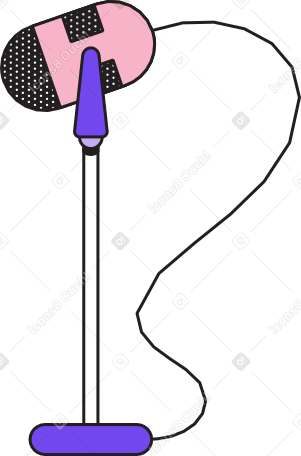stand microphone Illustration in PNG, SVG