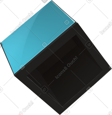 Cube with hole PNG, SVG