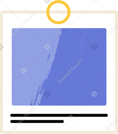 frame with sticker and text Illustration in PNG, SVG