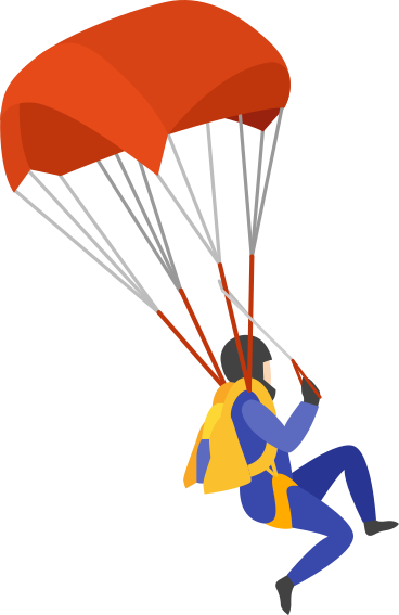parachute jumper PNG, SVG