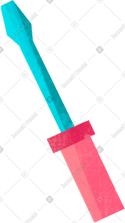 screwdriver with pink handle PNG, SVG