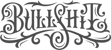 lettering bullshit with flourish elements text PNG, SVG