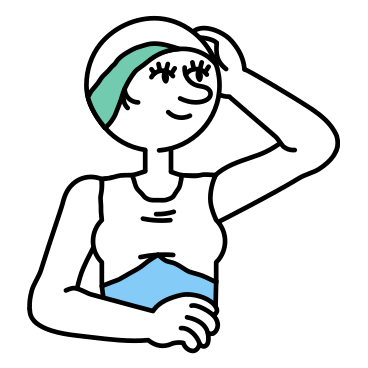 Woman in a swimsuit and swim cap PNG, SVG