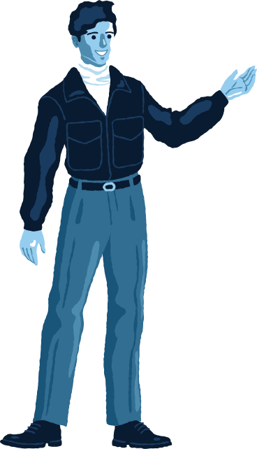 Man standing front PNG, SVG