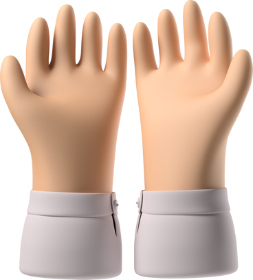 White skin cupped hands PNG, SVG