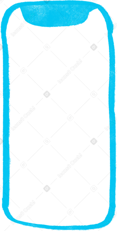 blue smartphone Illustration in PNG, SVG