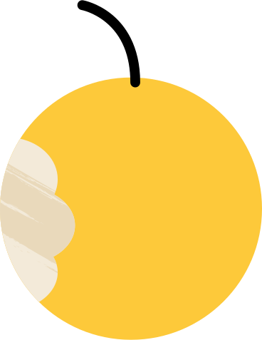 Pomme jaune croquée PNG, SVG