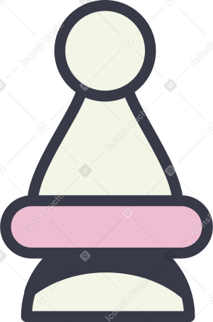 chess pawn white Illustration in PNG, SVG