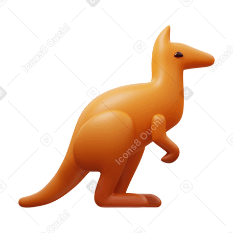3D カンガルー PNG、SVG