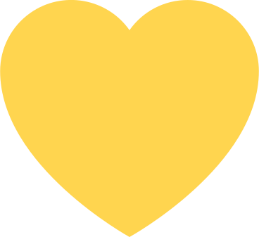 Heart yellow PNG, SVG