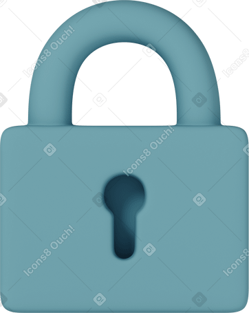 3D lock в PNG, SVG