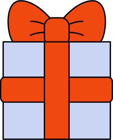 Caja de regalo con lazo rojo PNG, SVG
