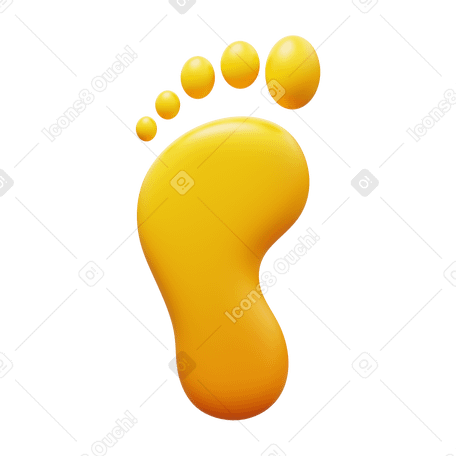 3D footstep PNG, SVG