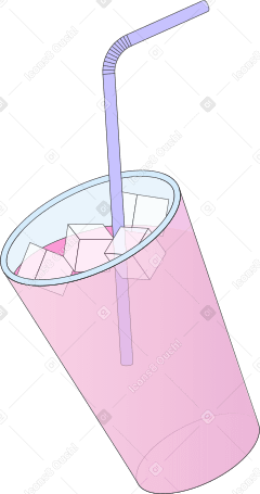 glass with a drink and a straw PNG, SVG
