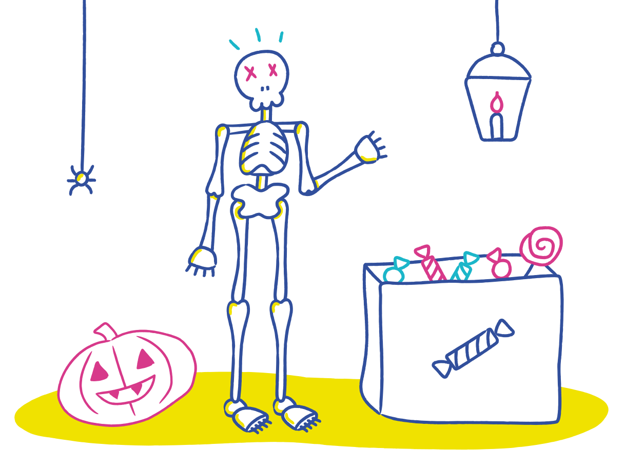 Welcome to  the halloween party Illustration in PNG, SVG