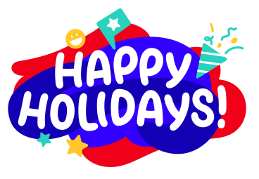 Happy holidays lettering PNG, SVG