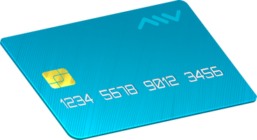 blue credit card PNG, SVG