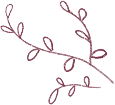 Red twig with leaves PNG、SVG