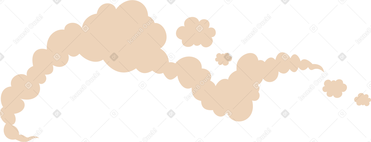 beige fluffy clouds Illustration in PNG, SVG