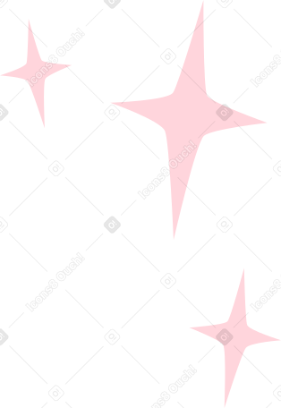tree pink stars Illustration in PNG, SVG
