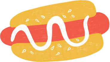 hot dog with white sauce PNG, SVG