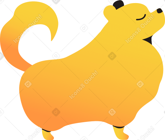 dog Illustration in PNG, SVG