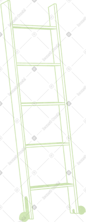 green linear ladder PNG, SVG