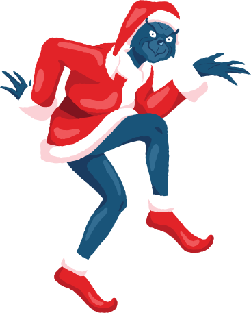 satisfied christmas character PNG, SVG