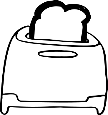 Tostadora con pan PNG, SVG