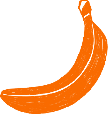 orange banana PNG, SVG